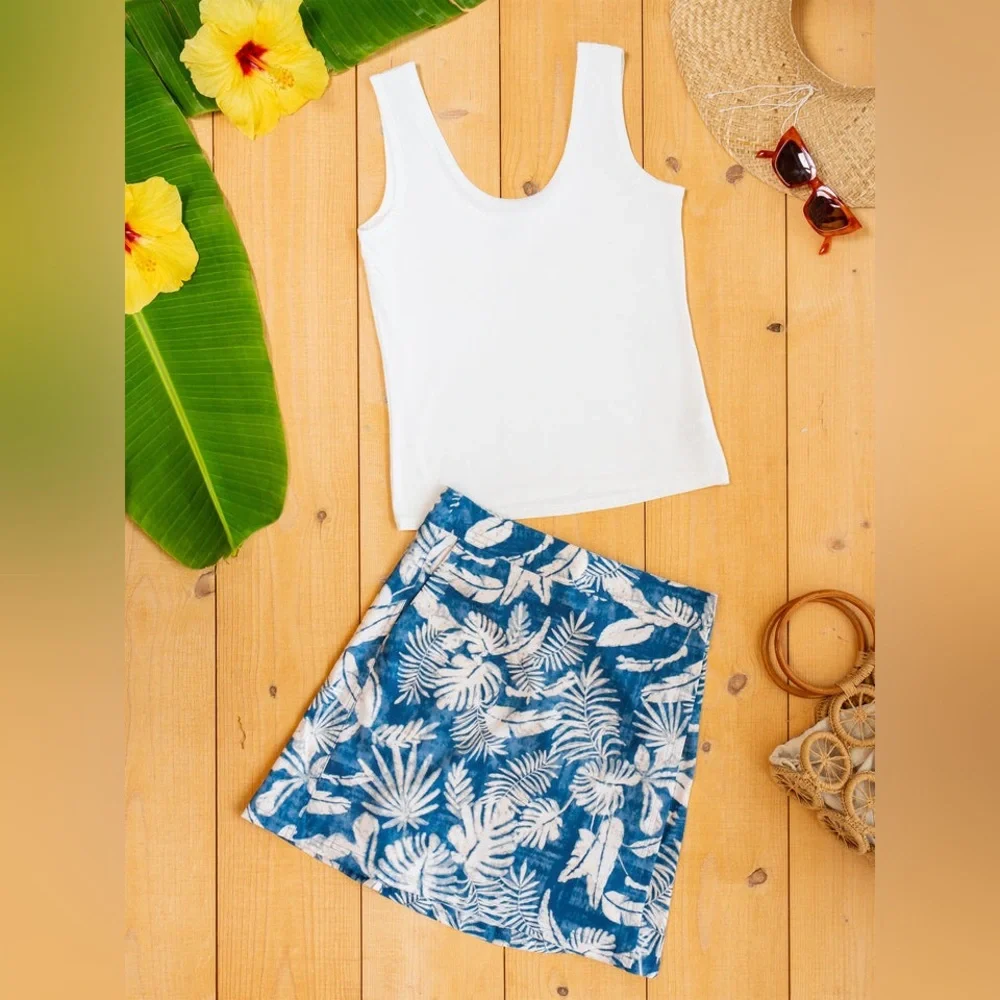 Ripskirt Hawaii Length 2 Skirt - Sunprint Blue - Picture 2 of 6